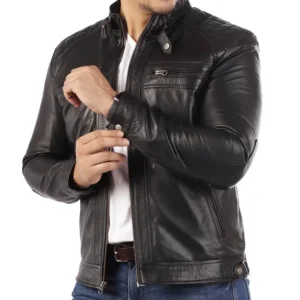 NovaPro Men’s Premium Leather Jacket – 100% Top-Grain Genuine Leather, Handmade Perfection with Classic & Modern Design
