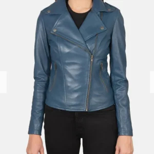 NovaPro Women’s Luxury Leather Biker Jacket – 100% Top-Grain Genuine Leather, Elegant Craftsmanship with Perfect Fit & Style